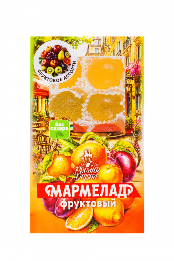 №2 Мармелад Премиум Десерт ФРУКТОВЫЙ (ананас, яблоко, гранат) 200г    в Отрадном