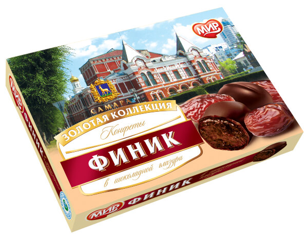 №2 КФ МИР Финики в шоколадной глазури 160г  в Отрадном