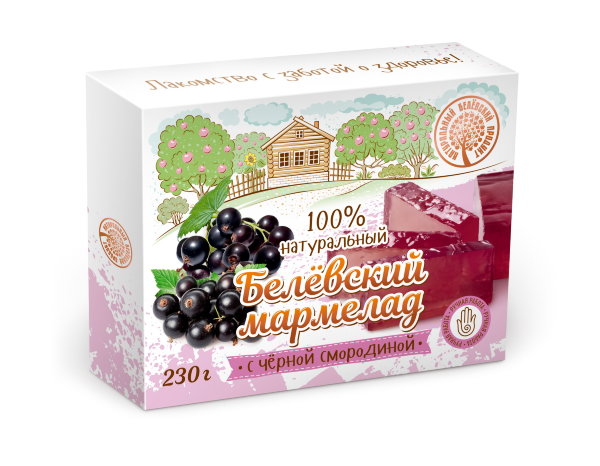 №2 Мармелад белевский "Черная смородина" 230г в Отрадном