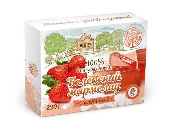 №2 Мармелад белевский "Клубника" 230г в Отрадном